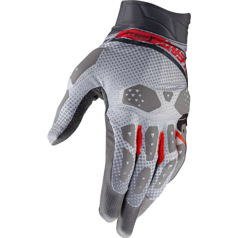 Leatt ADV X-FLOW 5.5 SHORT Adventure Motorradhandschuhe Grau