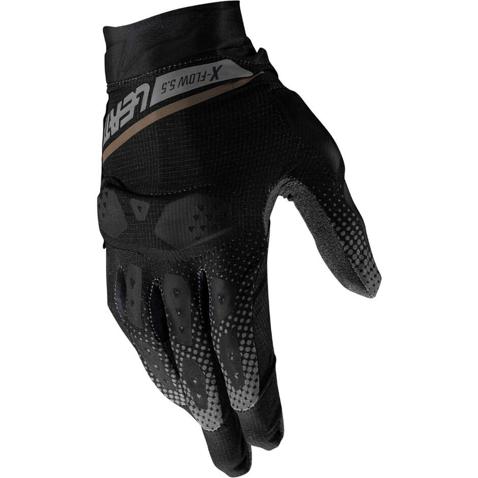 Leatt ADV X-FLOW 5.5 SHORT Adventure Motorradhandschuhe Schwarz