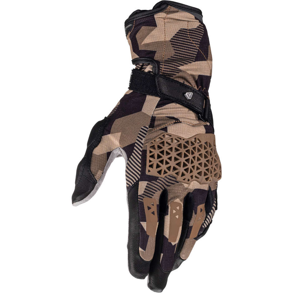 Leatt ADV X-FLOW 7.5 Braune Adventure-Motorradhandschuhe