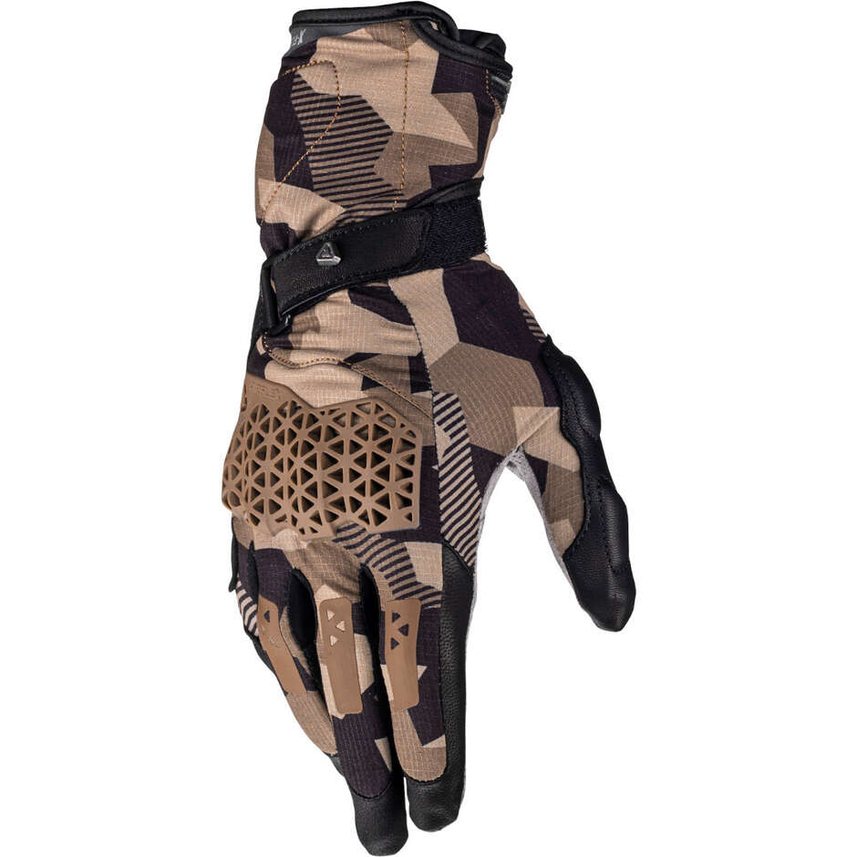 Leatt ADV X-FLOW 7.5 Braune Adventure-Motorradhandschuhe