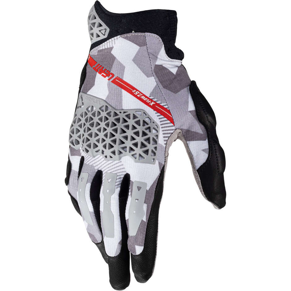 Leatt ADV X-FLOW 7.5 SHORT Adventure Motorradhandschuhe Grau