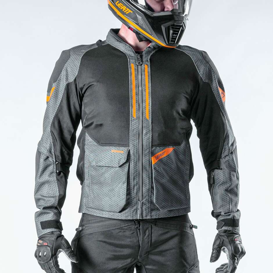 Leatt FlowTour 4.5 Short ADV Jacke Eisengrau