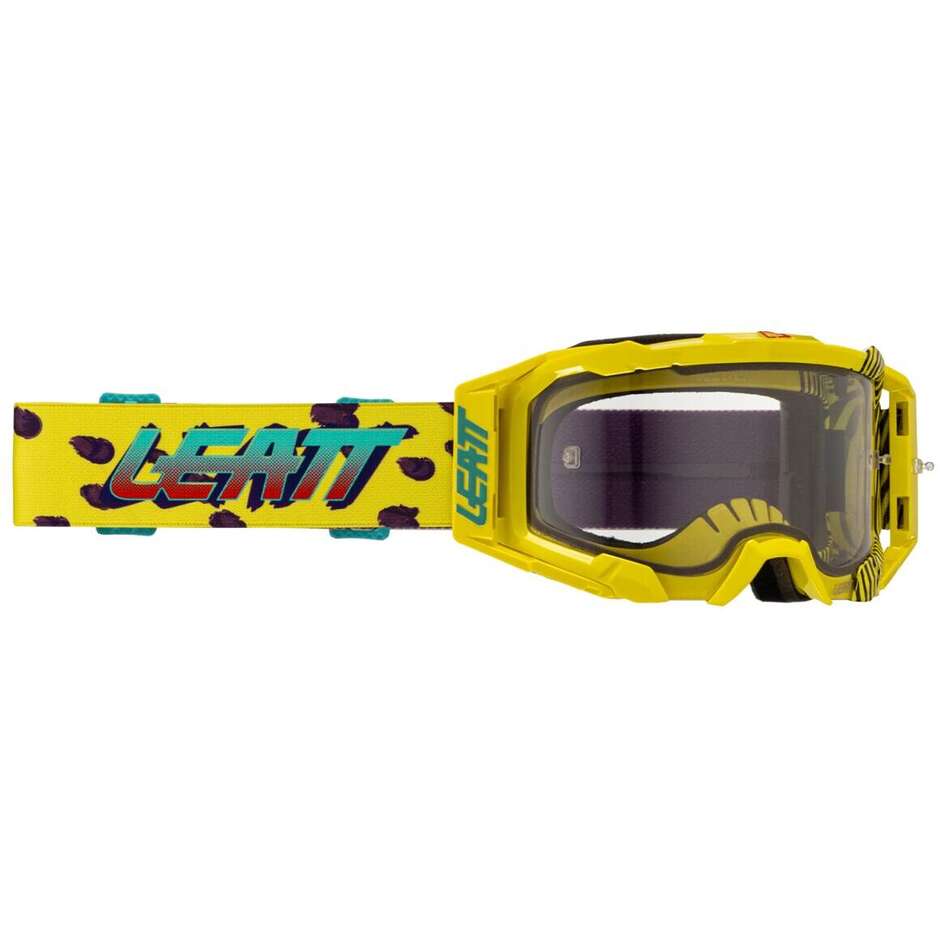 Leatt GOGGLE VELOCITY 5.5 CHEETAH CLEAR 83VLT Gelbe Motocross-Maske