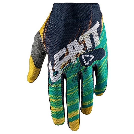 Leatt GPX 1.5 Grip Gold Teal Enduro Motorcycle Gloves