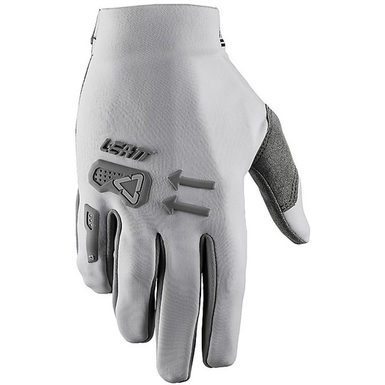 Leatt GPX 2.5 Enduro Motorcycle Gloves White Windblock Steel