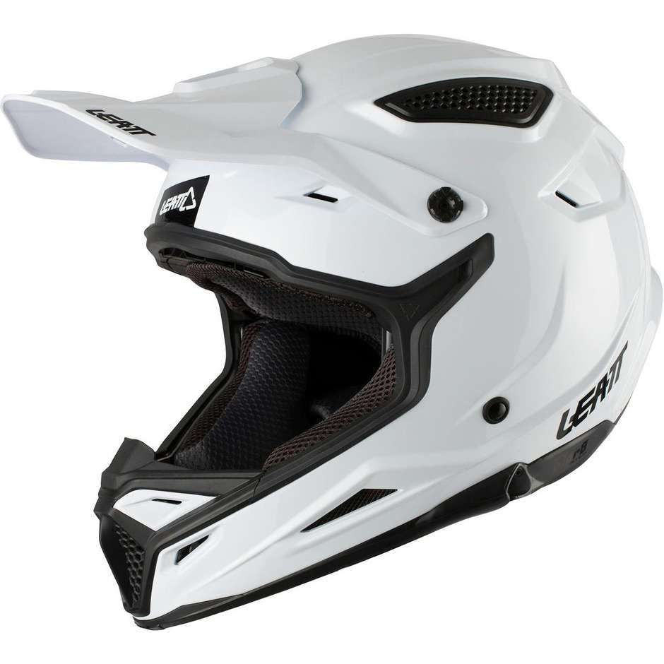 Leatt GPX 4.5 Solid White Cross Enduro Motorcycle Helmet