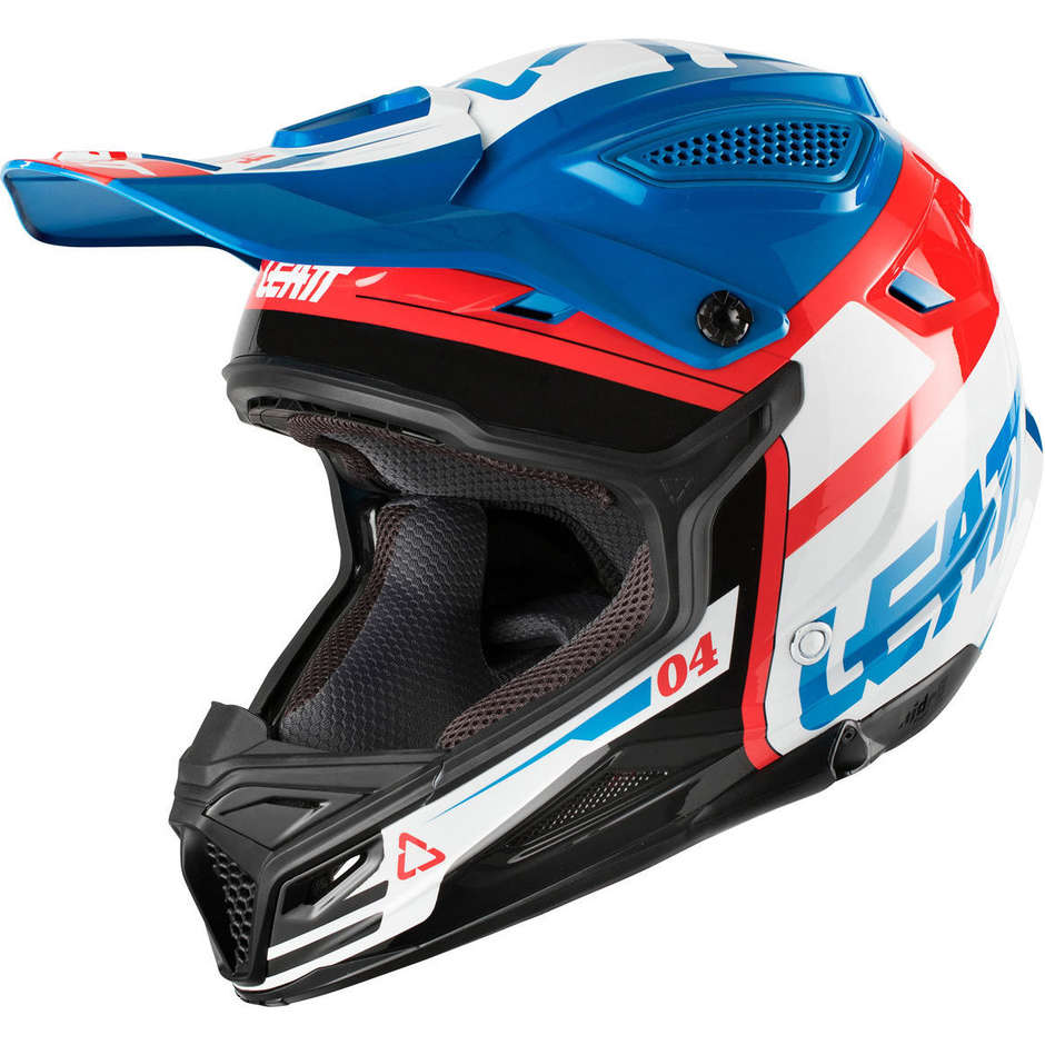 Leatt GPX 4.5 v25 Cross Enduro Motorcycle Helmet Blue White