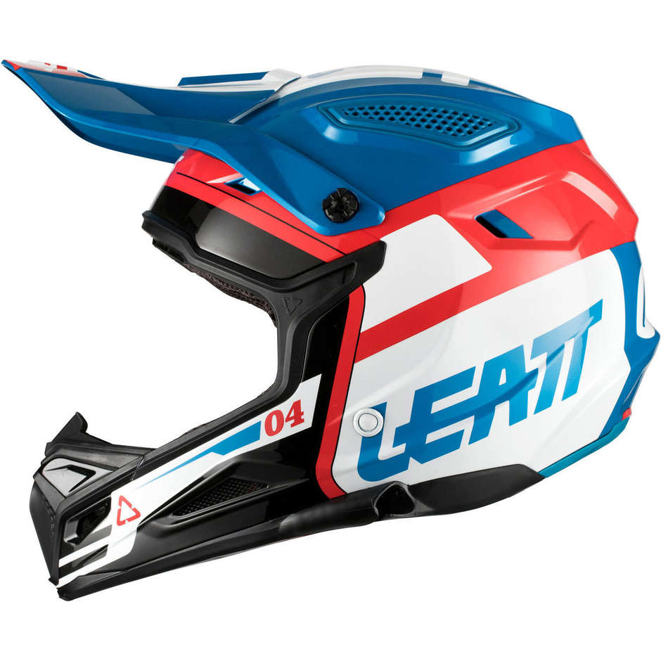 Leatt GPX 4.5 v25 Cross Enduro Motorradhelm Blau Weiß