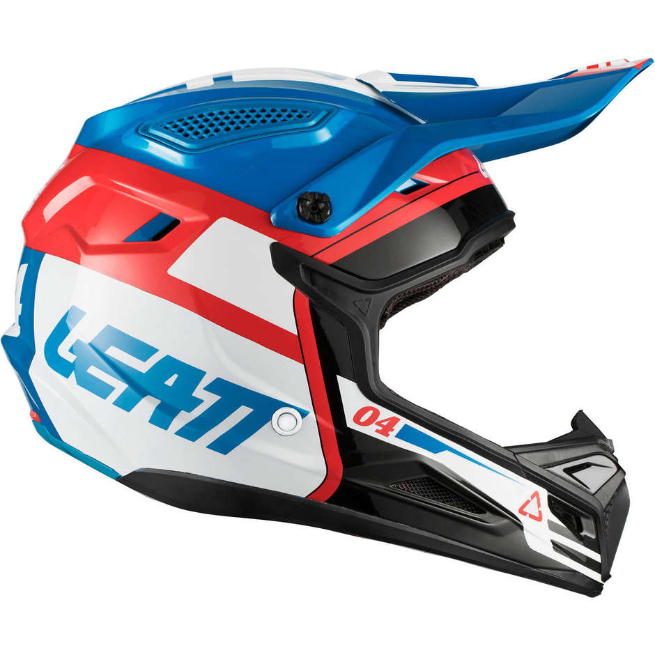 Leatt GPX 4.5 v25 Cross Enduro Motorradhelm Blau Weiß