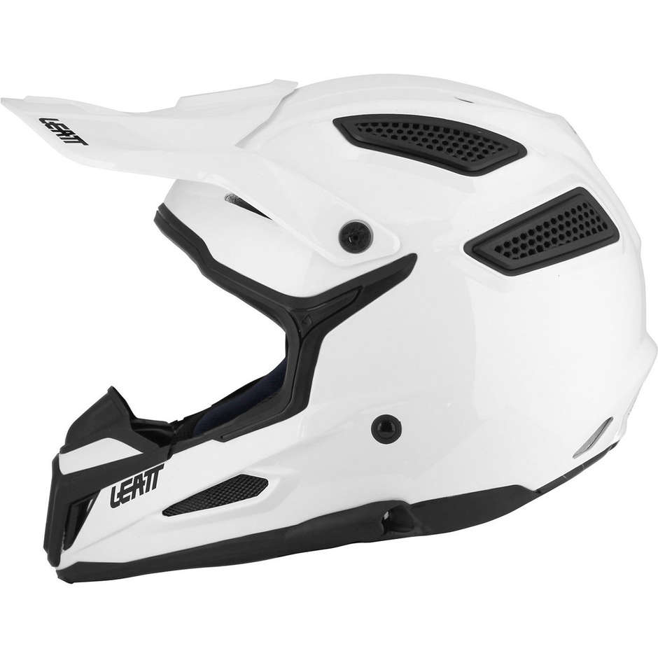 Leatt GPX 5.5 Casque de moto Cross Enduro Blanc Solide