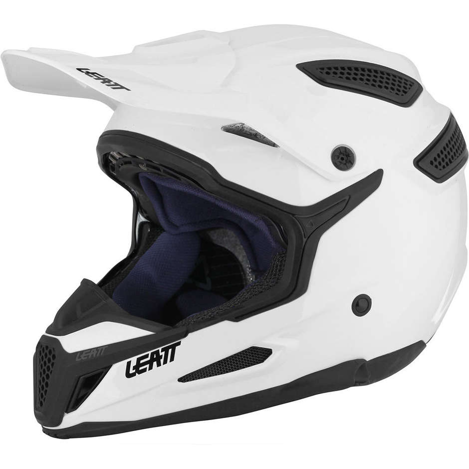 Leatt GPX 5.5 Solid White Cross Enduro Motorcycle Helmet