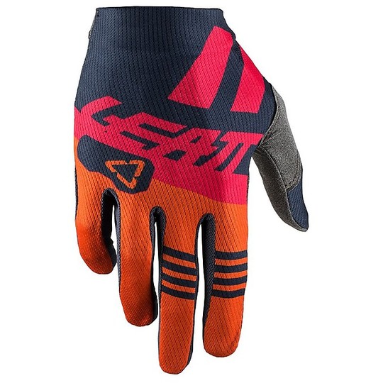 Leatt GPX Cross Enduro Motorcycle Gloves 1.5 Orange Grip Ink