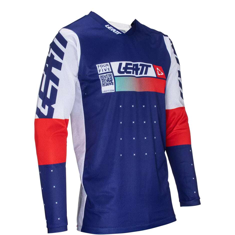 Leatt JERSEY MOTO 4.5 LITE Blaues Motocross-Trikot