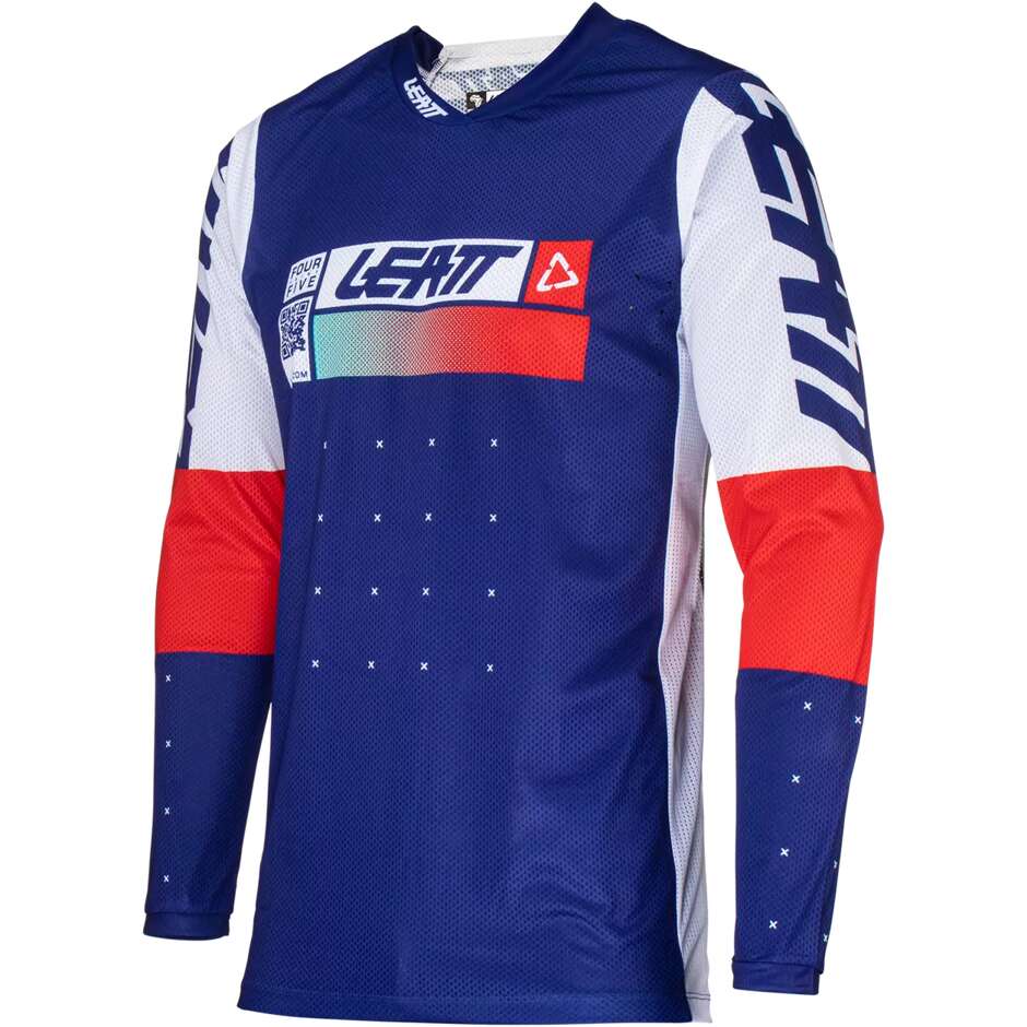 Leatt JERSEY MOTO 4.5 LITE Blaues Motocross-Trikot
