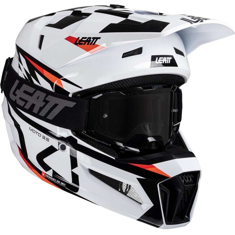Leatt KIT MOTO 3.5 V25 WHITE Motocross Helm Weiß