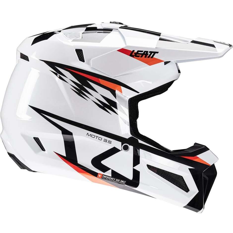 Leatt KIT MOTO 3.5 V25 WHITE Motocross Helm Weiß