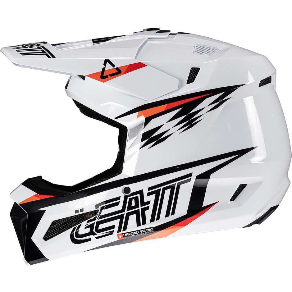 Leatt KIT MOTO 3.5 V25 WHITE Motocross Helm Weiß