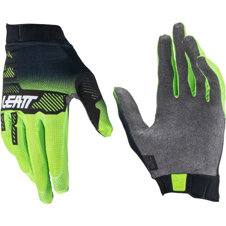 Leatt MOTO 1.5 GRIPR Green Cross Motorcycle Gloves