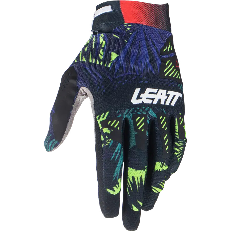 Leatt MOTO 2.5 X-FLOW Green Cross Motorcycle Gloves