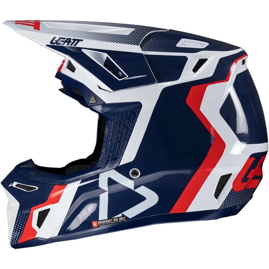Leatt Moto Cross Helmet KIT MOTO 8.5 V25 ROYAL Blue