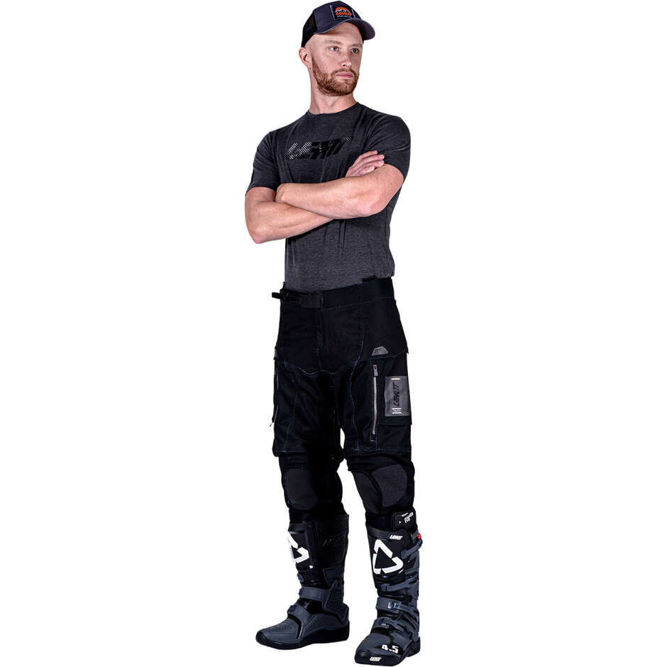 Leatt PANT ADV RALLY 5.5 Schwarze Adventure-Motorradhose