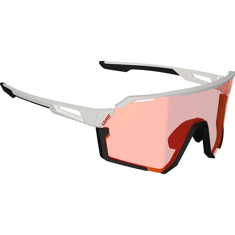 Leatt RideViz Pro Iriz Cryztal Brille, groß, Schwarz/Weiß (Rot 13%)
