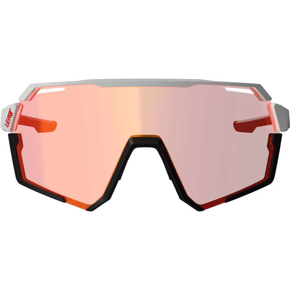 Leatt RideViz Pro Iriz Cryztal Brille, groß, Schwarz/Weiß (Rot 13%)