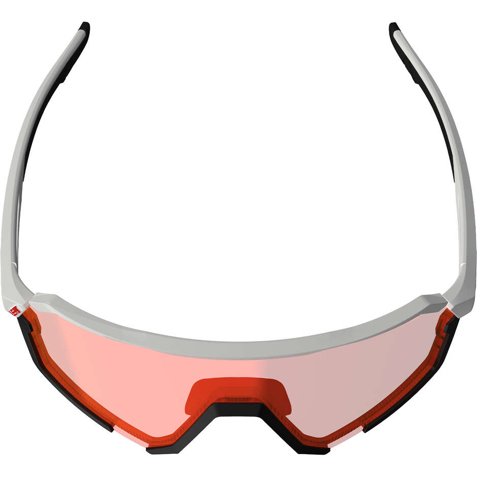 Leatt RideViz Pro Iriz Cryztal Brille, groß, Schwarz/Weiß (Rot 13%)