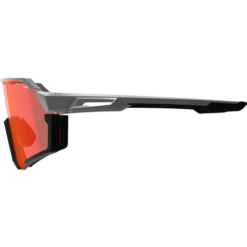 Leatt RideViz Pro Iriz Cryztal Brille, groß, Schwarz/Weiß (Rot 13%)