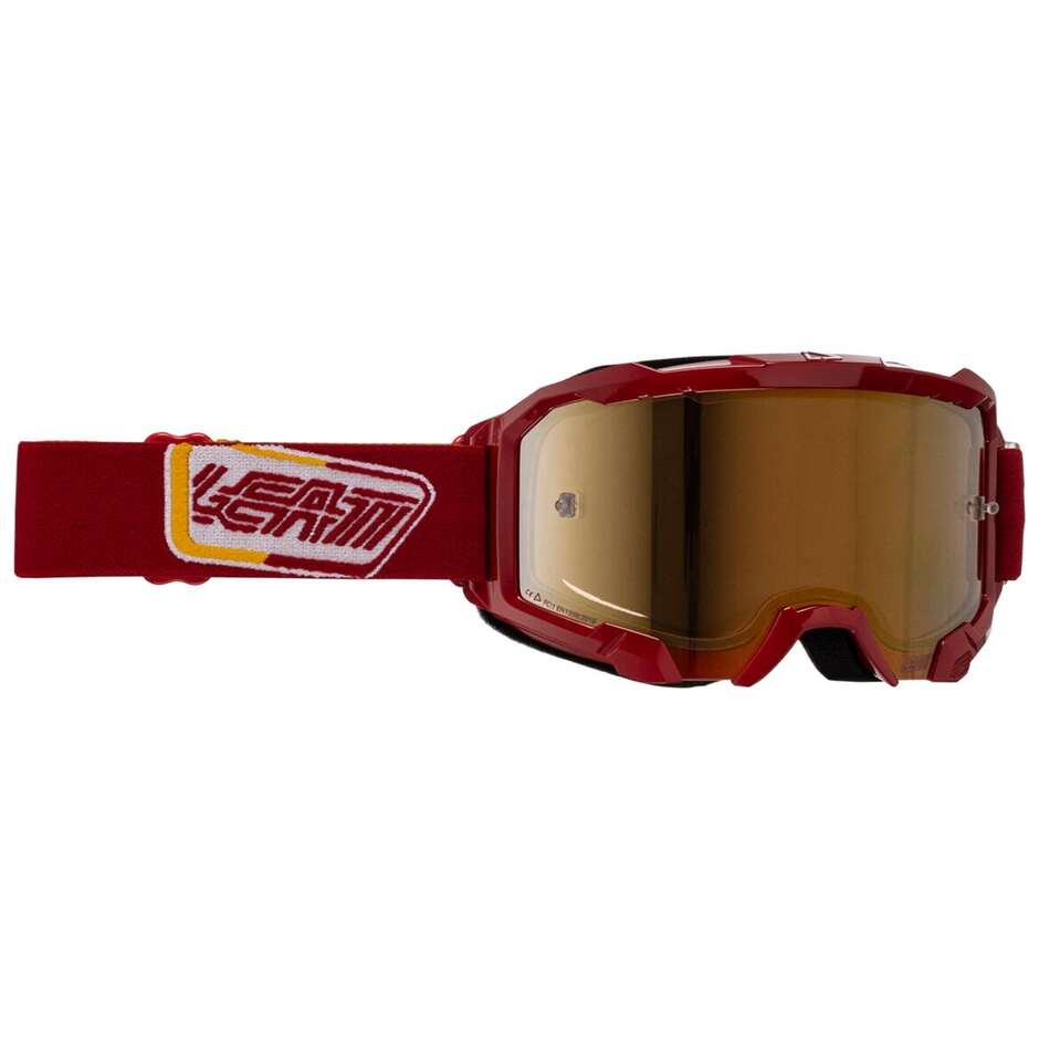 Leatt VELOCITY 4.5 IRIZ RUBY BRONZE 68VLT Red Motocross Mask