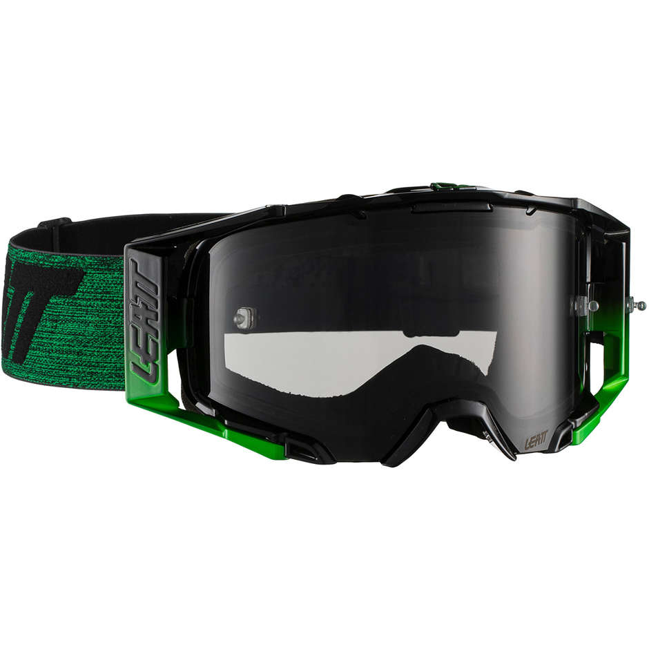 Leatt VELOCITY 6.5 Cross Enduro Motorcycle Mask Black Green Smoke Lens