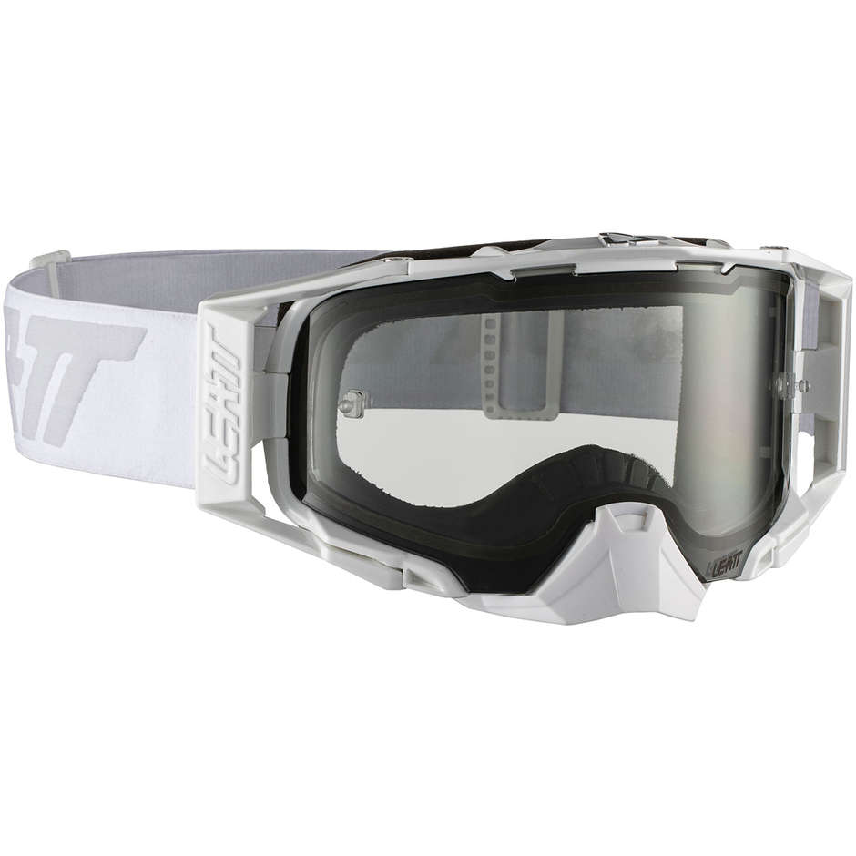 Leatt VELOCITY 6.5 Cross Enduro Motorcycle Mask White Gray Light Gray Lens