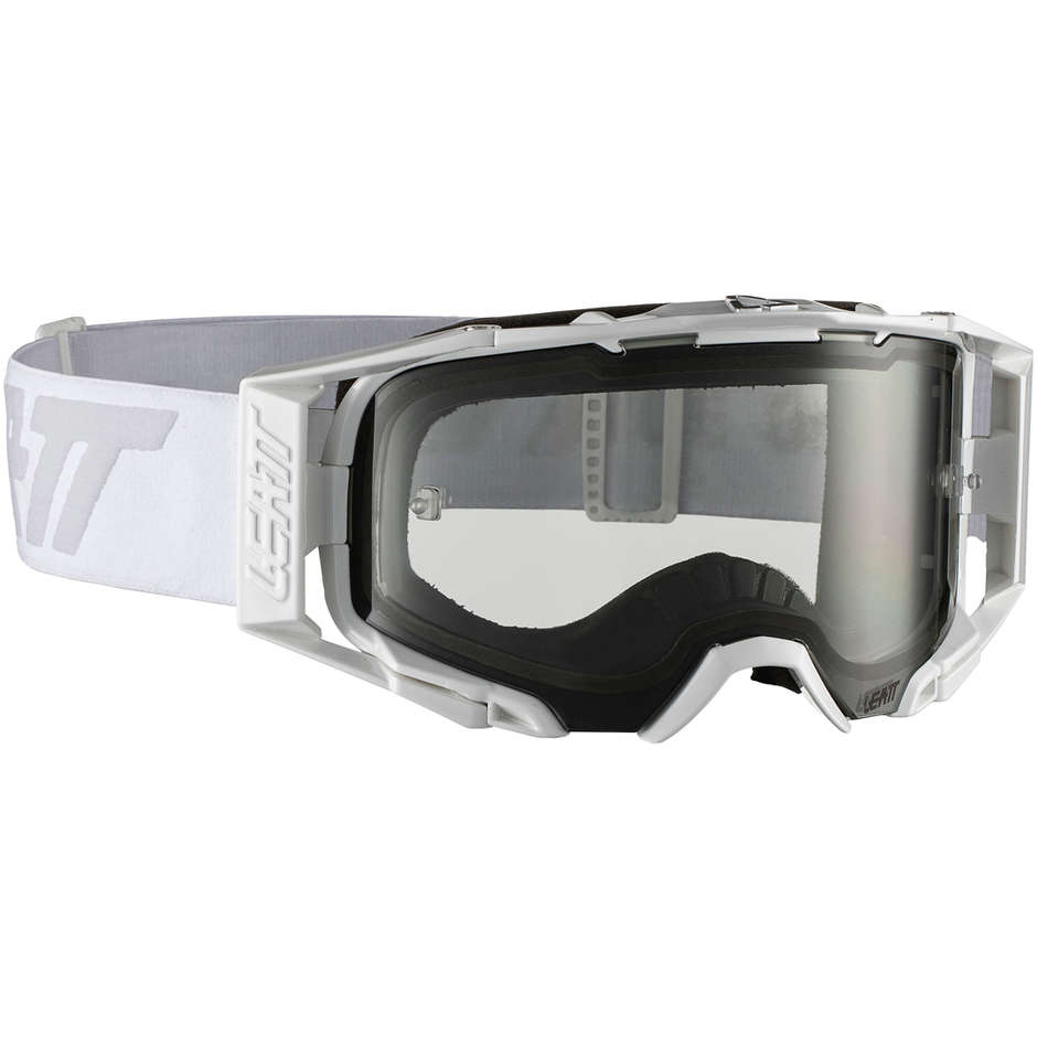 Leatt VELOCITY 6.5 Cross Enduro Motorcycle Mask White Gray Light Gray Lens