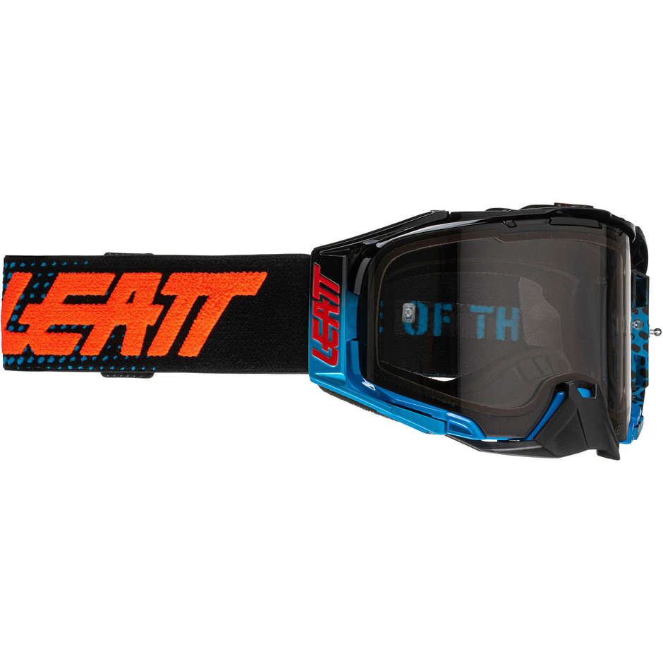 Leatt Velocity 6.5 Neon Bluringe Light Gray Moto Cross Enduro Goggles