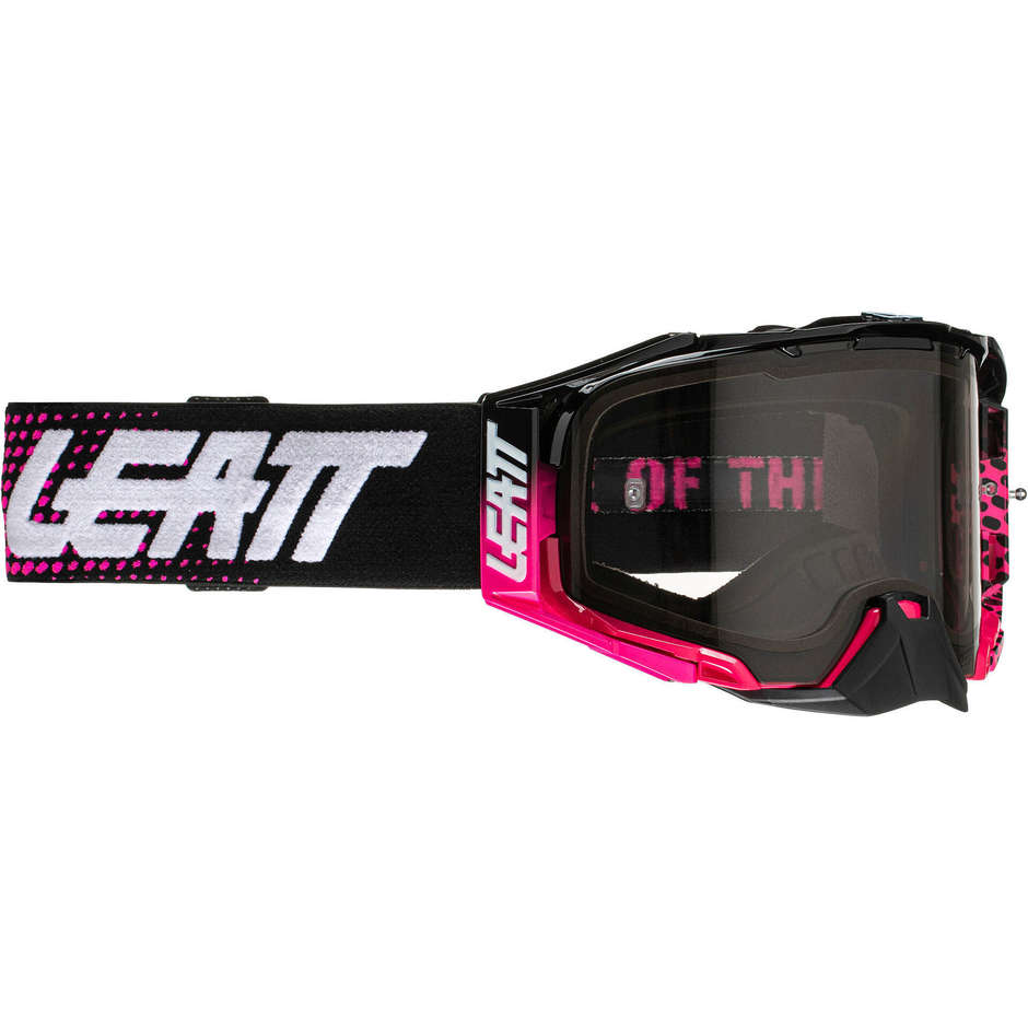 Leatt Velocity 6.5 Neon Pink Light Gray Cross Enduro Motorcycle Goggles