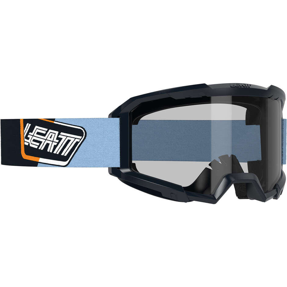 Leatt Vizion 2.5 CLEAR 90VLT Motocross-Maske Blau/Orange
