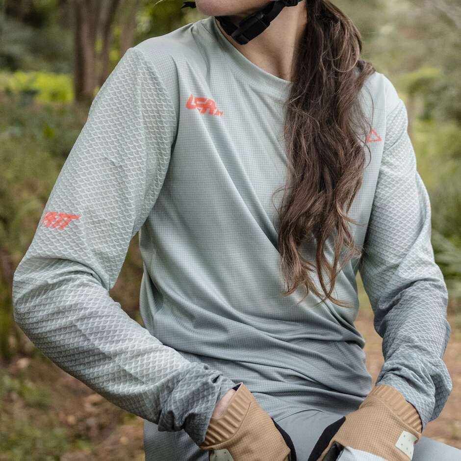 Leatt Women's Technical Long Sleeve MTB Trail 3.0 Jersey - Trail and All-Mountain Green