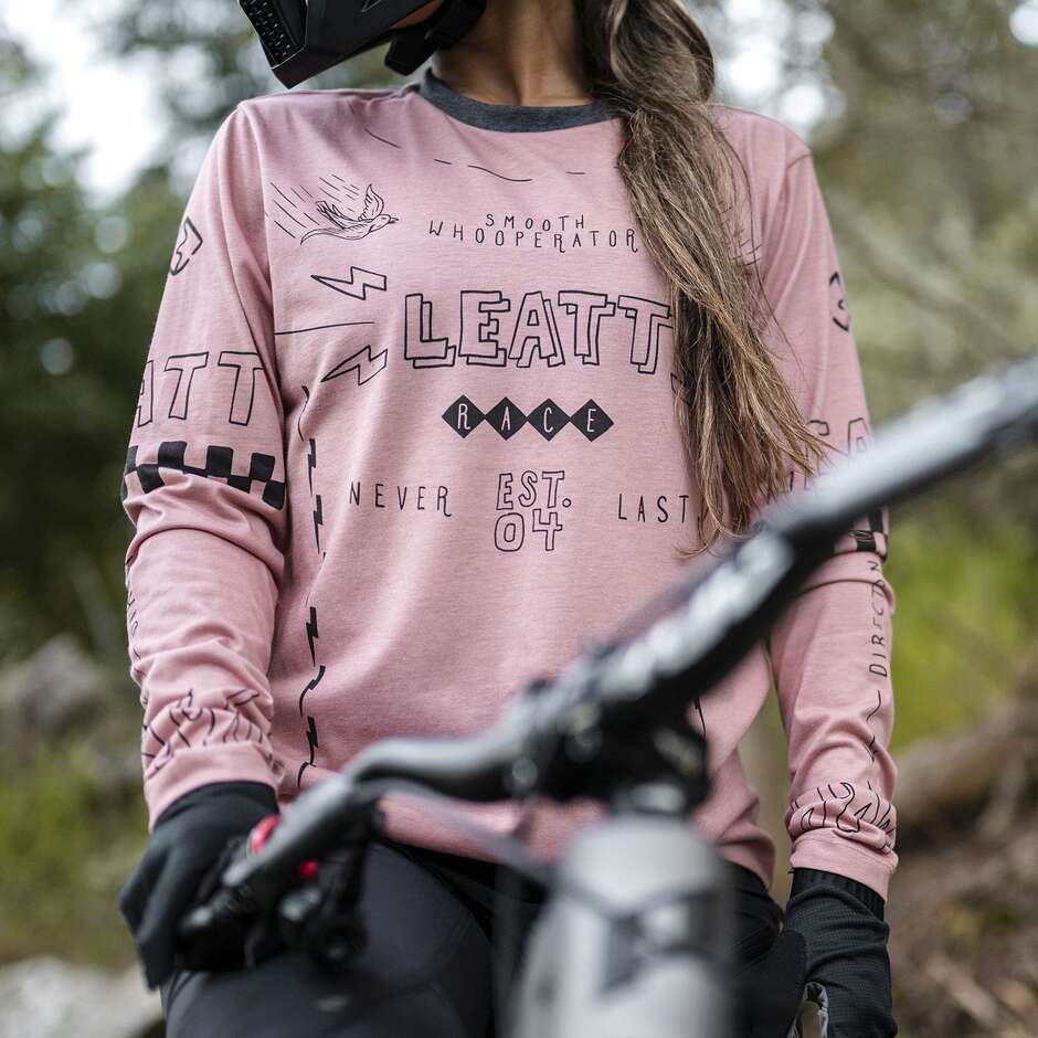 Leatt Women's Technical MTB Gravity 3.0 Long Sleeve Jersey - for Enduro and Trail Pink