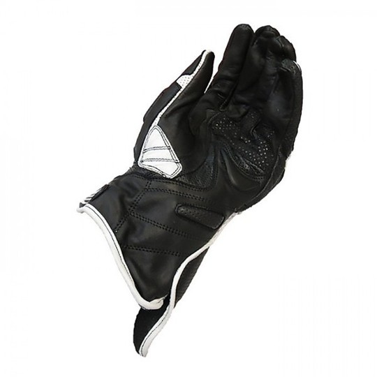 Leder Motorrad Handschuhe Racing Schutz Held mit Carbon-Black White