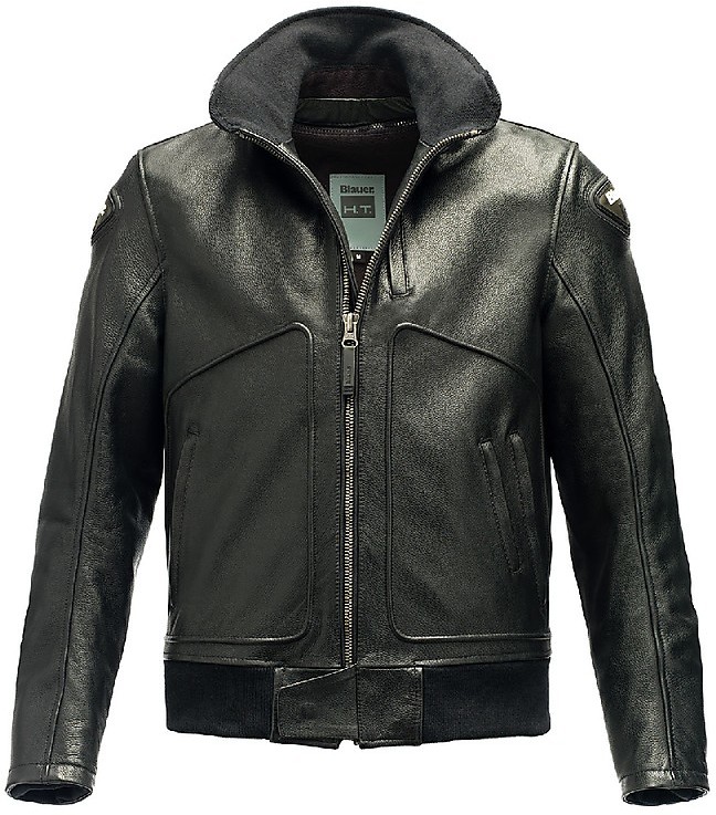 GSUS SON Motorrad-Lederjacke Schwarz – Mit Herausnehmbarer Thermo-Innenjacke, Vollrindleder