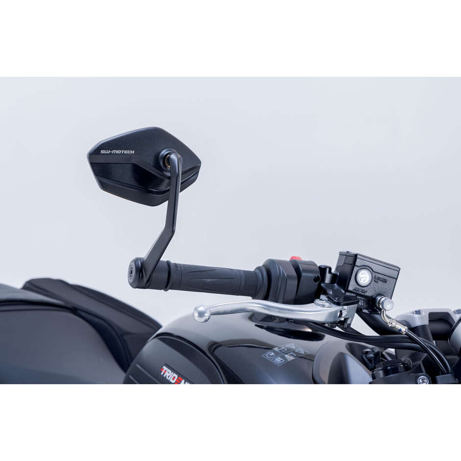 Lenkerenden-Motorradspiegel Sw-Motech MIR.11.842.10000 Für TRIUMPH Street Triple765 R (17-24); Speed Triple1050 (19-20); Trident660 (21-24); Speed Twin1200 (22-24)
