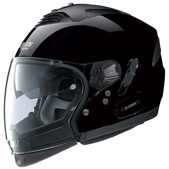 Lenkung Motorrad Helm Nolan N43E AIR n-com Classic Black Doppel Zulassung