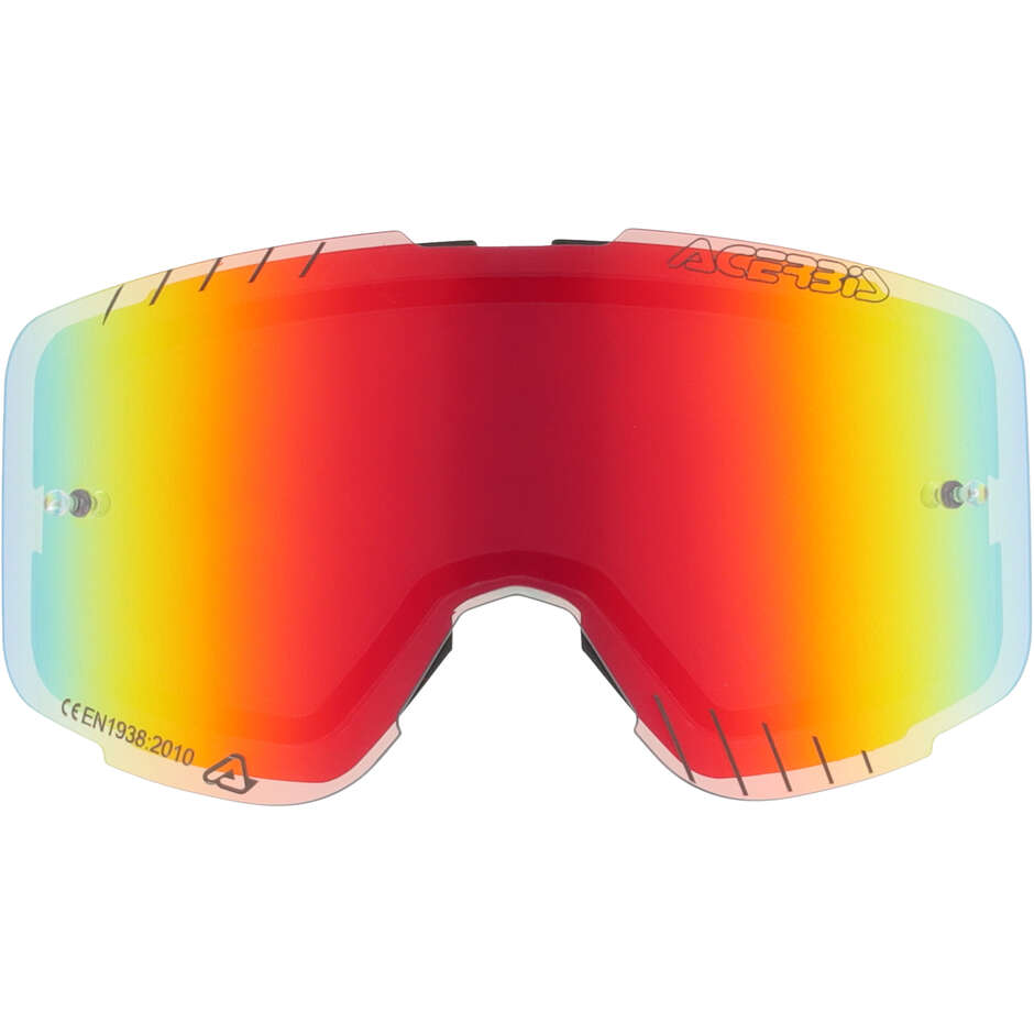 LENTE A SPECCHIO per Maschera da Bambino ACERBIS VANGUARD KID Rosso