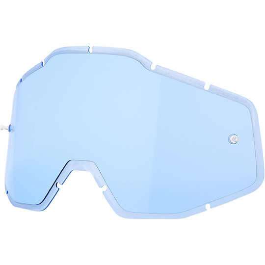 Lentille bleue pré-incurvée d'origine pour lunettes 100% Racecraft Accuri et Strata