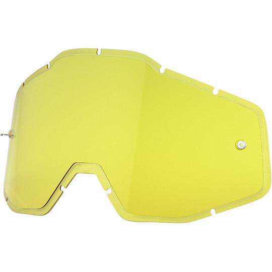 Lentille jaune précourbée d'origine pour lunettes 100% Accec et Strata Racecraft
