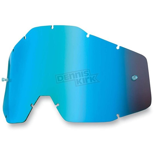 Lentille miroir bleu d'origine pour lunettes 100% Racecraft Accuri et Strata