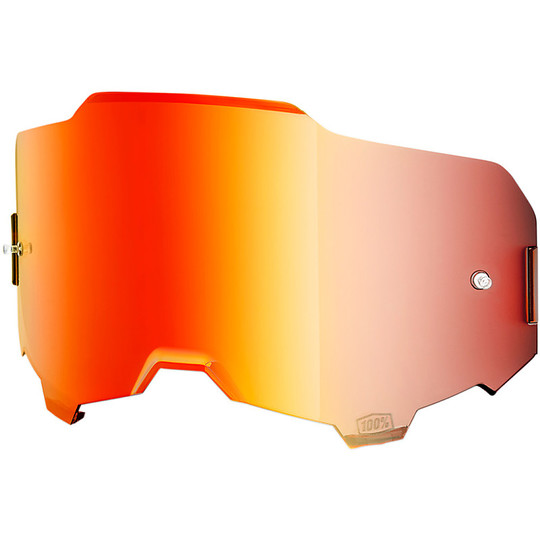 Lentille miroir rouge d'origine pour lunettes 100% Armega Ultra Hd