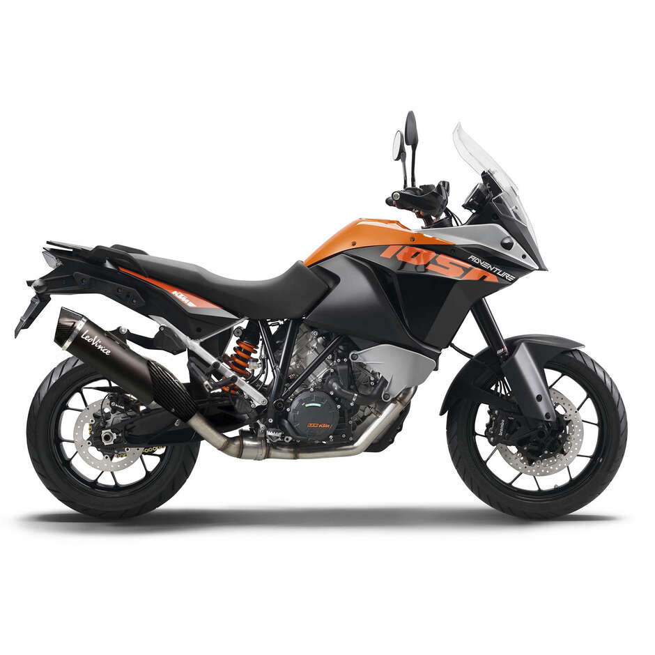 Leovince 14033 BLACK Slip-On Exhaust Specific for KTM 1050 Adventure (15-16); 1190 Adventure/R (13-16); 1290 Super Adventure (15-16)