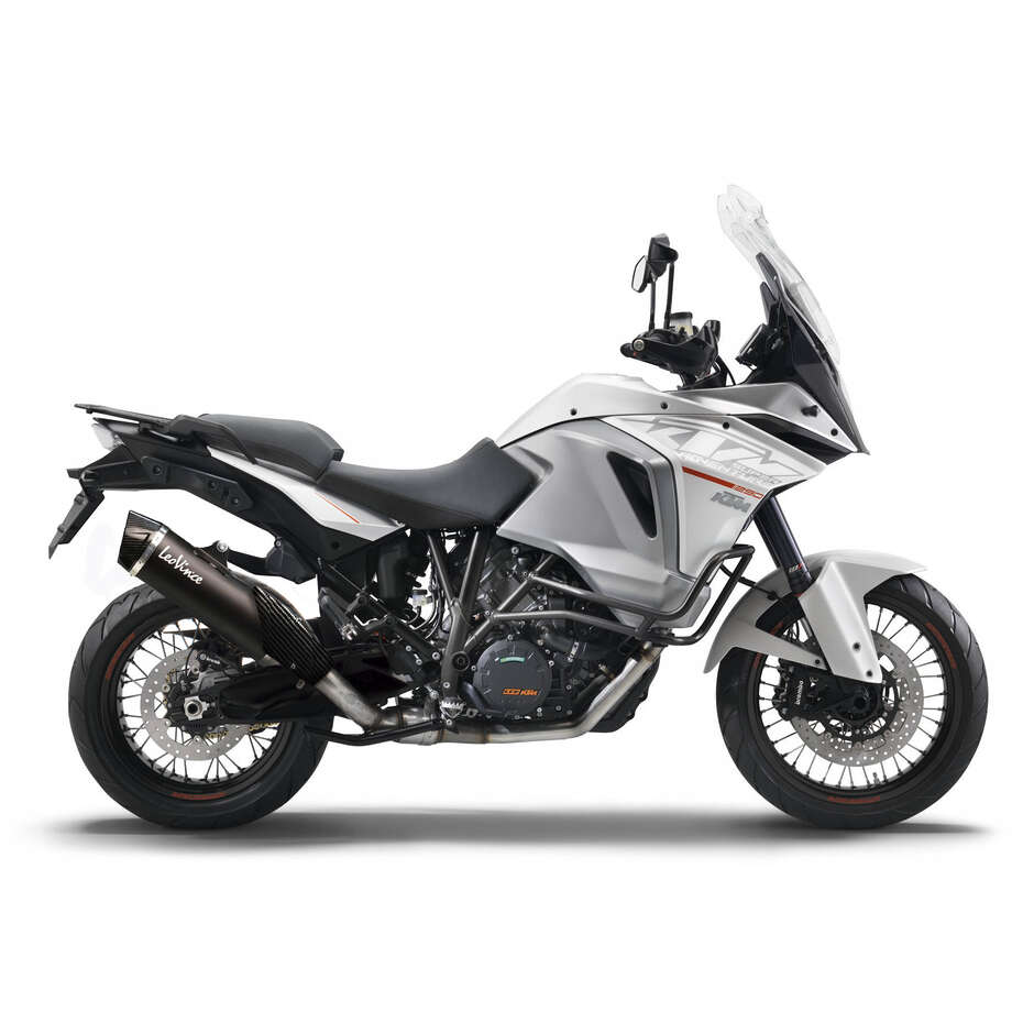 Leovince 14033 BLACK Slip-On Exhaust Specific for KTM 1050 Adventure (15-16); 1190 Adventure/R (13-16); 1290 Super Adventure (15-16)