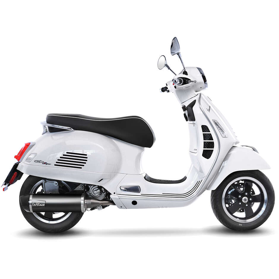 Leovince 14059K BLACK Slip-On Exhaust Specific for PIAGGIO Vespa GTS 300 HPE/SUPER/SEI GIORNI (19-20)